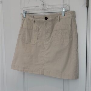 J. Crew Factory Lizzie Patch Pocket Tan Mini Skirt 6